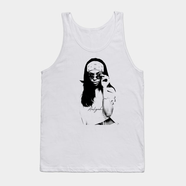 Aaliyah /// Vintage Portrait Tank Top by HectorVSAchille